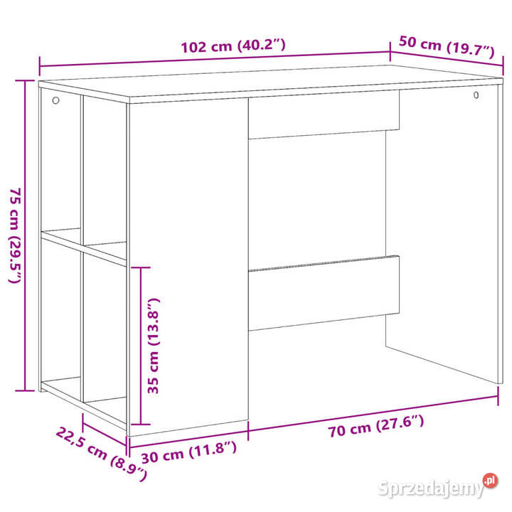 Biurko czarne 102x50x75 materiał drewnopochodny Warszawa sprzedam