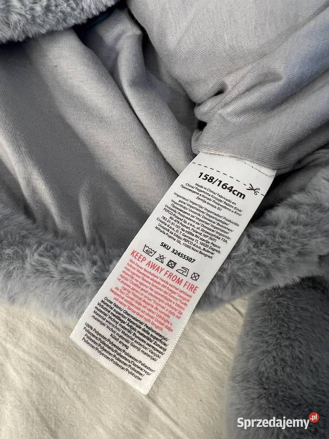 Bluza z kapturem futerkowa z futerkiem szara podkarpackie Jasło