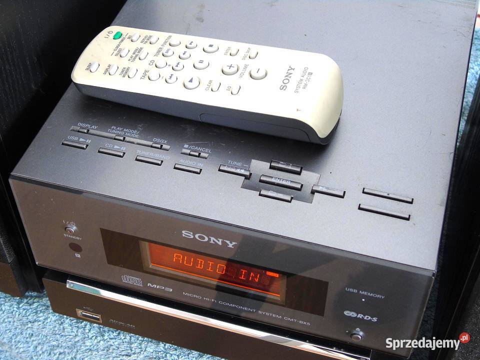 Wieża Sony pilot USB mp3 CD RDS AUX kol DOSTAWA