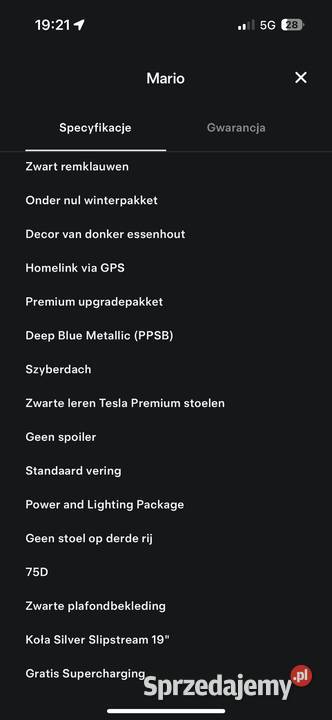 Tesla s 75d 4x4 SC01 Darmowe ładowanie zachodniopomorskie Szczecin