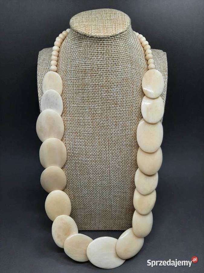 Naszyjnik kremowe owale Lublin