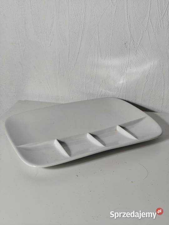 Porcelanowy Talerz Półmisek Dzielony Poddębice