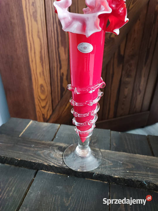 Czerwony wazon Murano Żagań