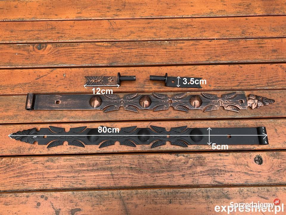 Zawias pasowy kuty czarny patyna Kute Zawiasy Rzeszotary