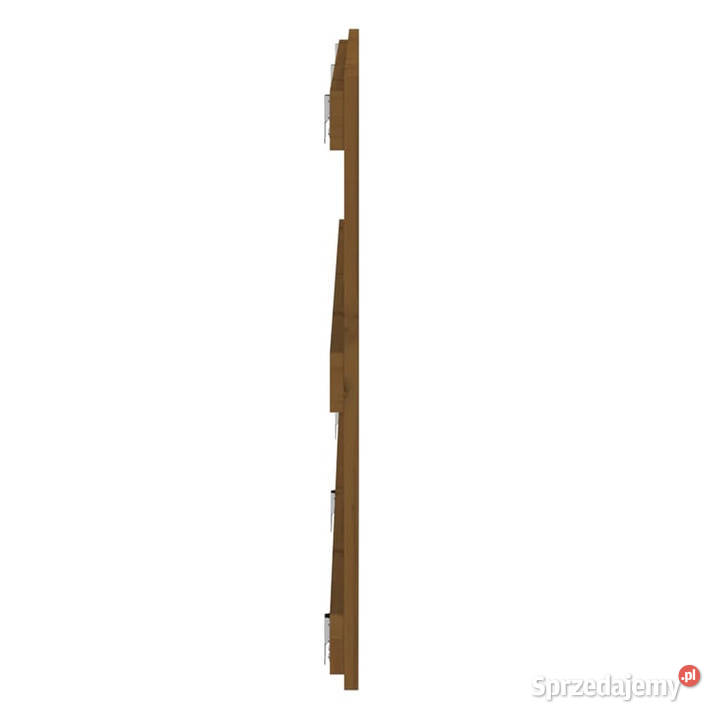 Wezgłowie łóżka miodowy brąz 204x3x60 drewno