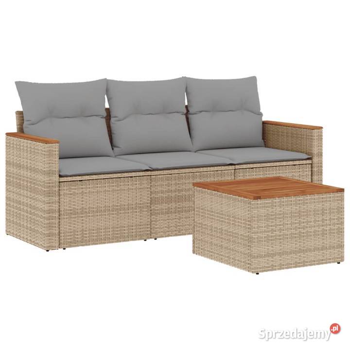 vidaXL 4cz zestaw mebli ogrodowych z poduszkami Zestawy mebli ogrodowych Dom i Ogród Warszawa