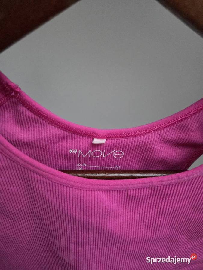 Różowy sportowy top bez rękawów w prążki Move małopolskie Liszki