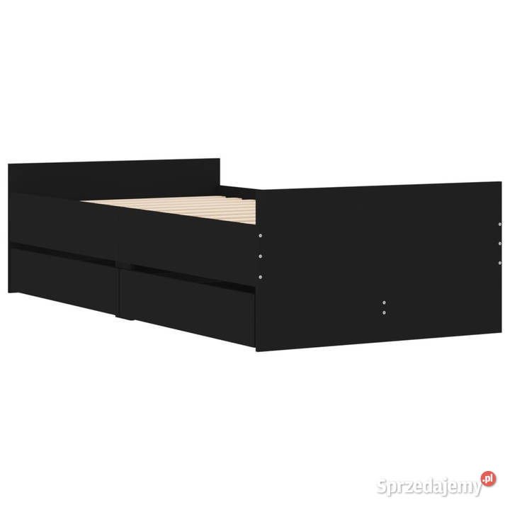 Rama łóżka z szufladami czarna 90x200 WM3207372 Łóżka i materace