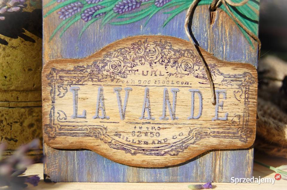 Lawenda drewniana rustykalna ręcznie malowana lubelskie Lublin
