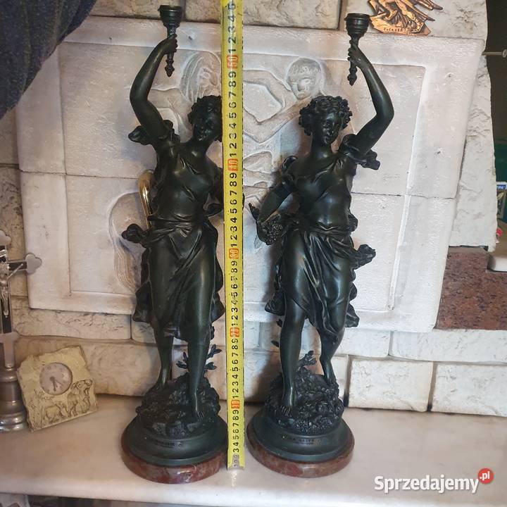 Dwie duże figuralne sygnowane podstawy do Wrocław