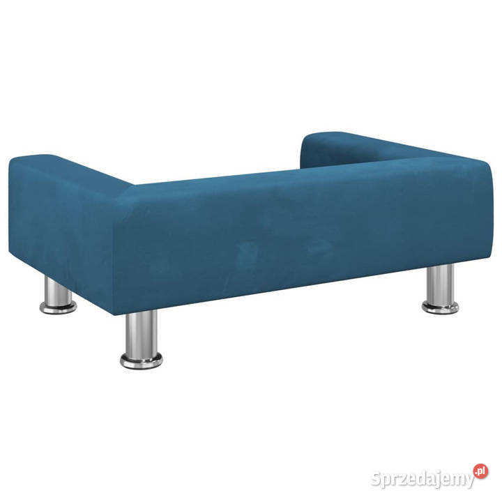 Sofa dzieci niebieska 70x45x265 aksamit Warszawa