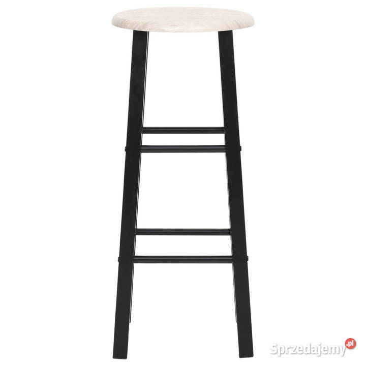 Stołki barowe 2 czarne MDF WM284388 mazowieckie