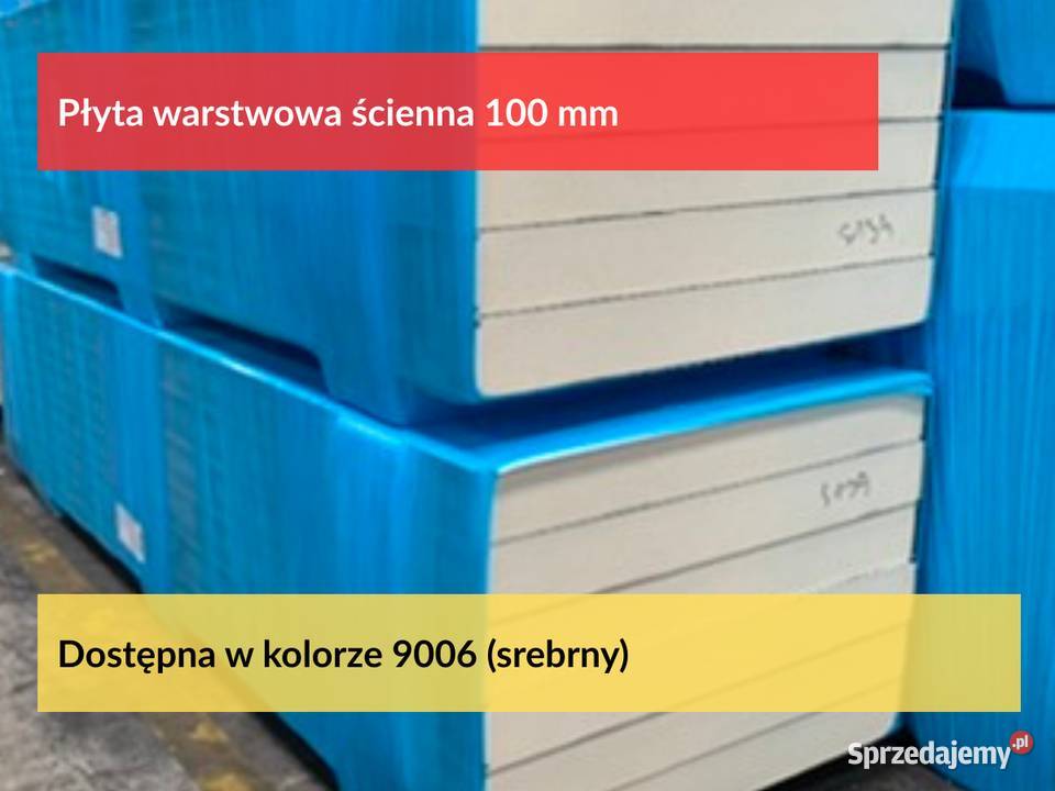 Płyta ścienna 100 mm z rdzeniem PIR warstwowa sprzedam