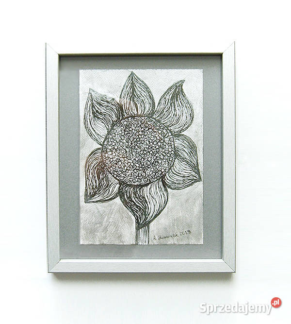 szary obraz na ścianę skandynawski rysunek Łódź