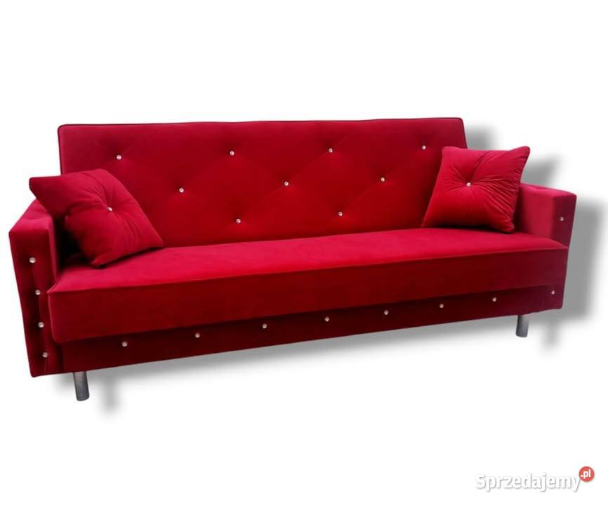 Sofa Glamour rozkładana Kanapa kryształ dolnośląskie Wrocław