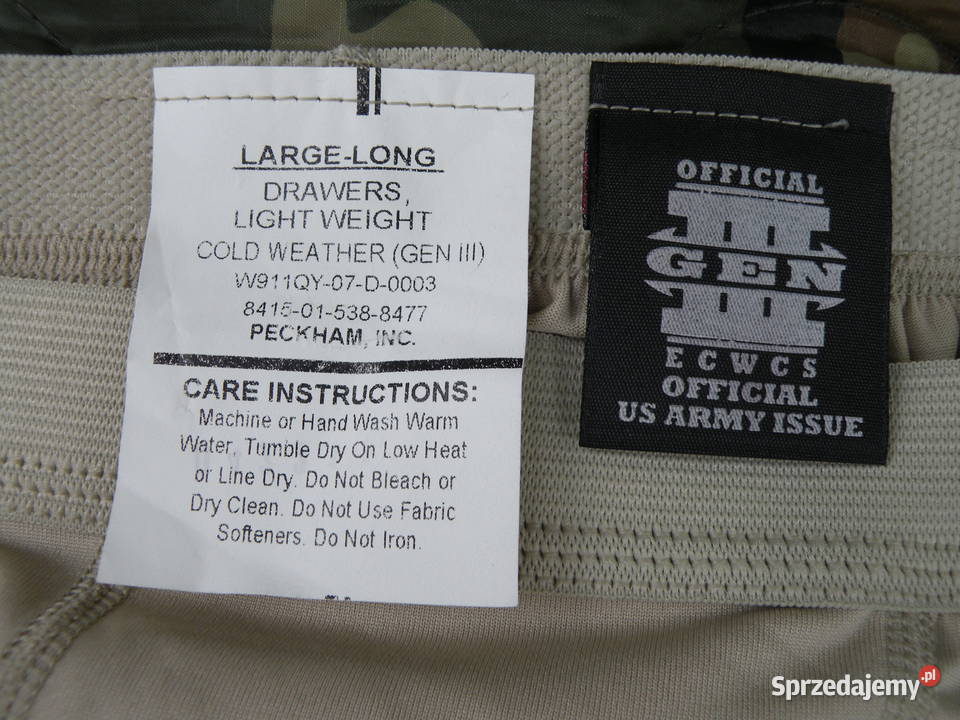 Kalesony Us Army ECWCS gen III POLARTEC large Wrocław