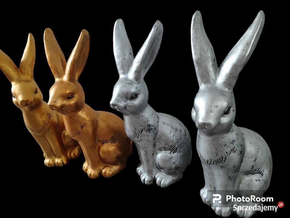 Zając Wielkanocny srebrny duzy podkarpackie Dębica