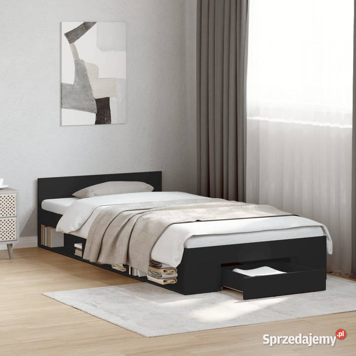 Rama łóżka z szufladą czarna 100x200 WM3280791 Warszawa