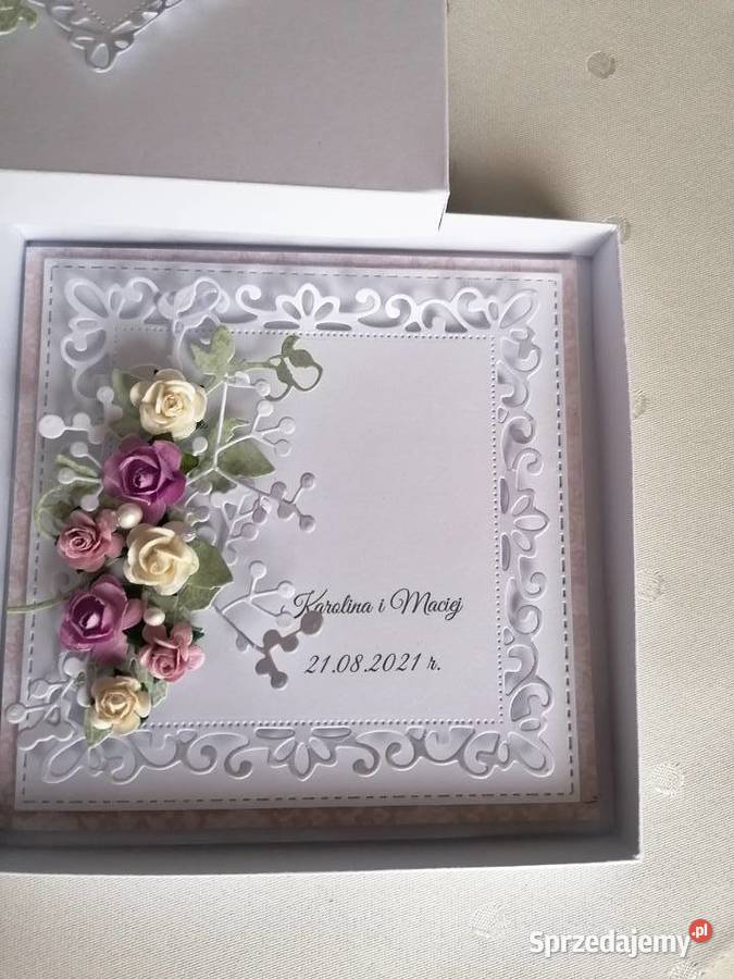 Kartka ręcznie wykonana w pudełku Rękodzieło Strzebiń