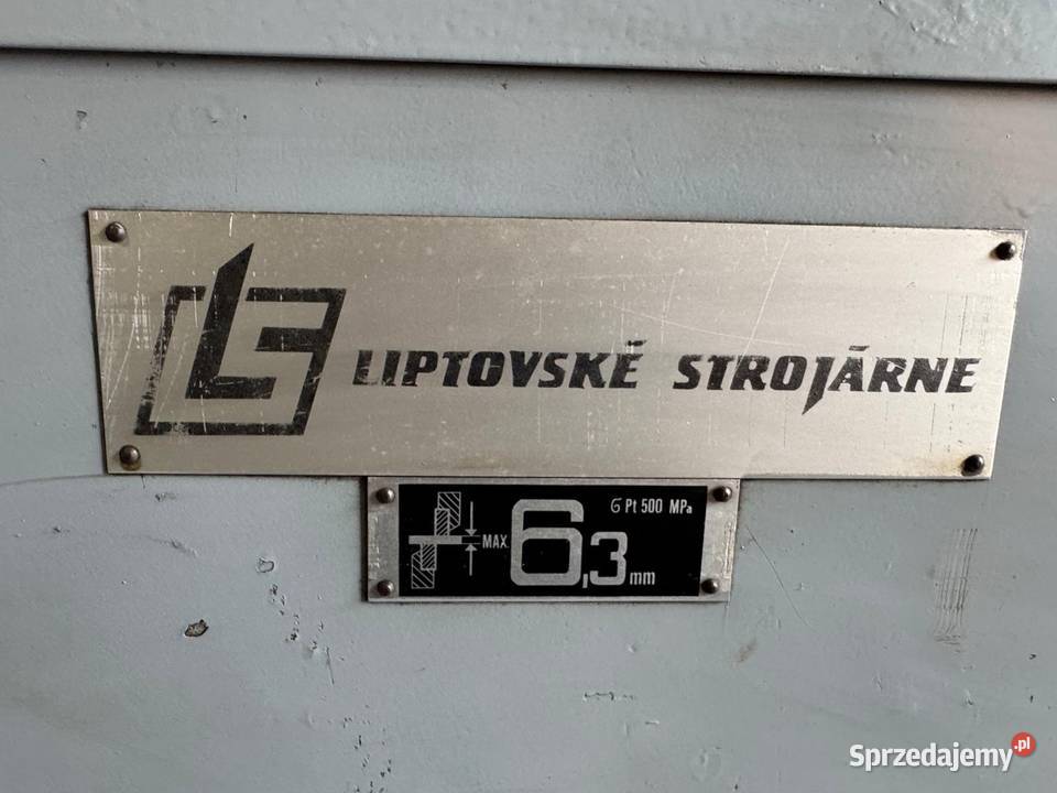 Gilotyna do blachy Piesok NTE 63 2000 wielkopolskie Pleszew sprzedam