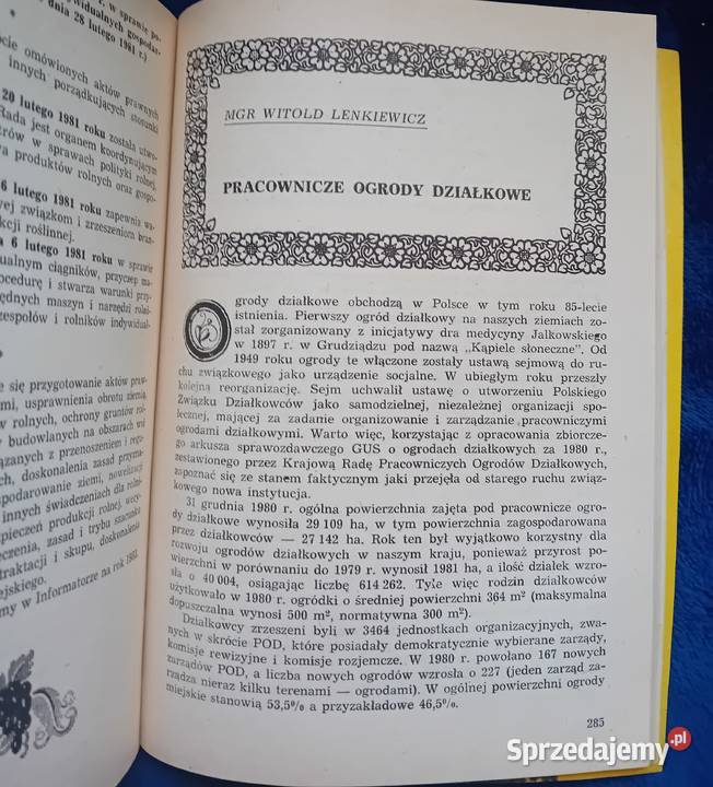 Informator ogrodniczy 1982 PWRiLTowarzystwo wielkopolskie Koźminek