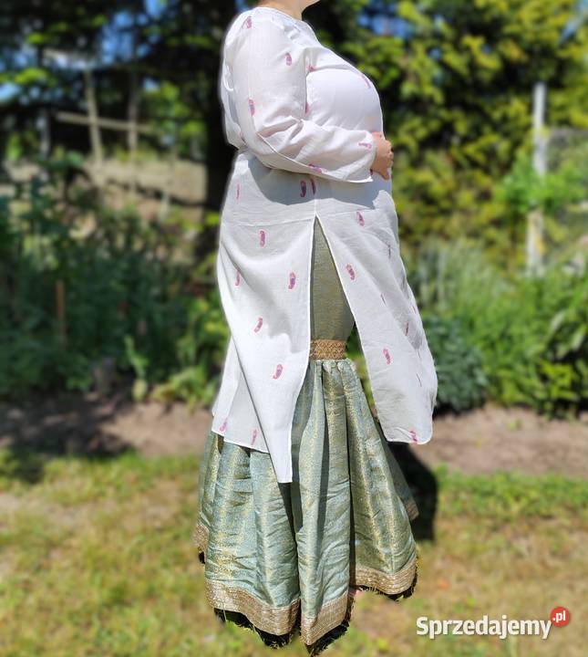 Szerokie spodnie indyjskie 5XL 50 4XL 48 gharara Szczecin sprzedam