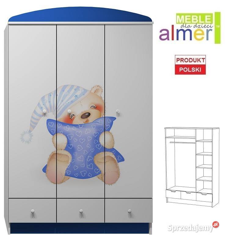 ŚPIOCH 7 N10 szafa dziecięca 120x53 w190 Grudziądz