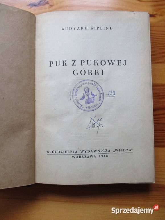 Puk z Pukowej Górki Kipling 1948 literatura Antykwariat Łódź