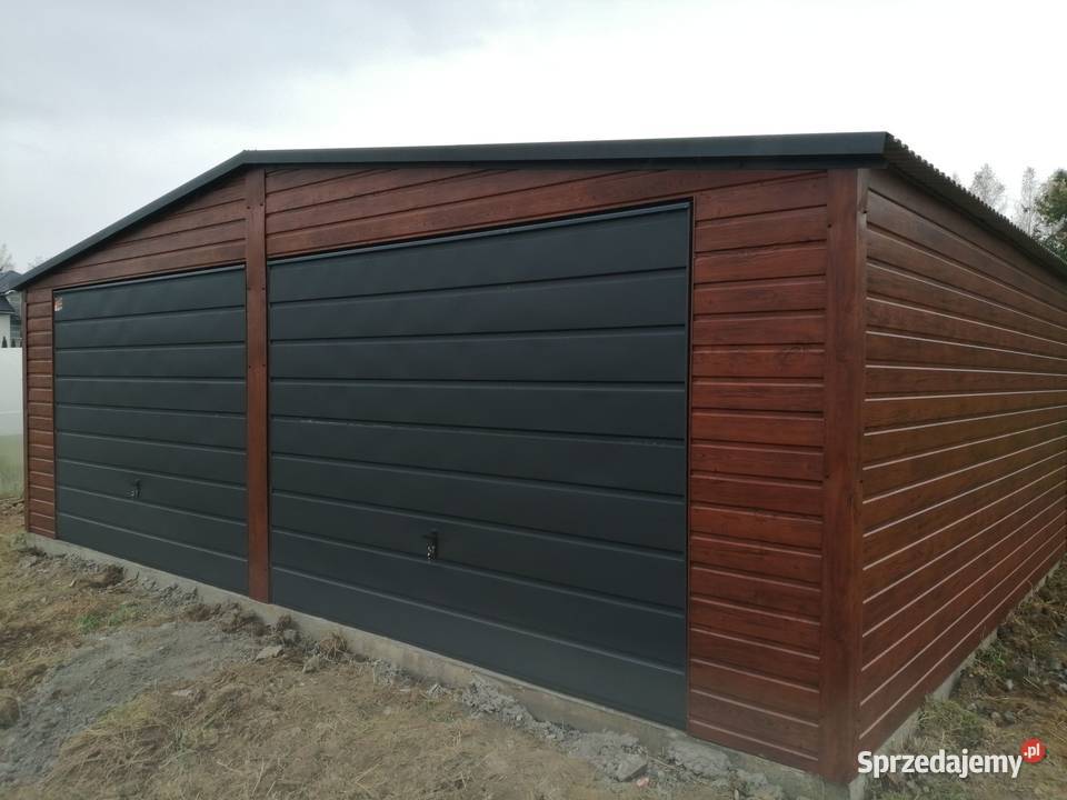 Garaż blaszany dwustanowiskowy 6x6 PROFIL Wiata Legionowo