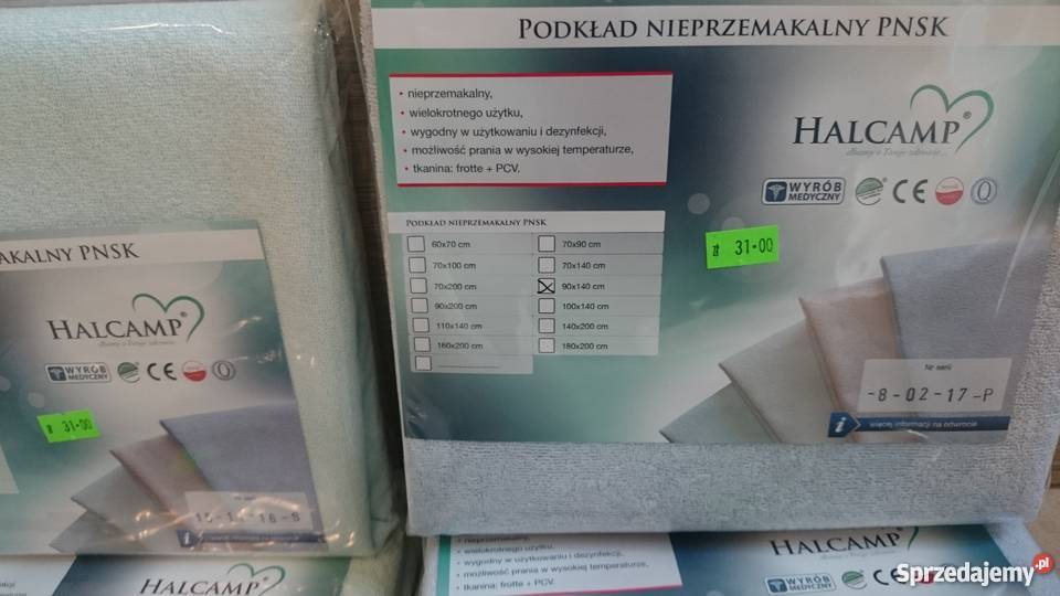 Podkład 90x140 nieprzemakalny PNSK Halcamp Sprzęt medyczny Kielce