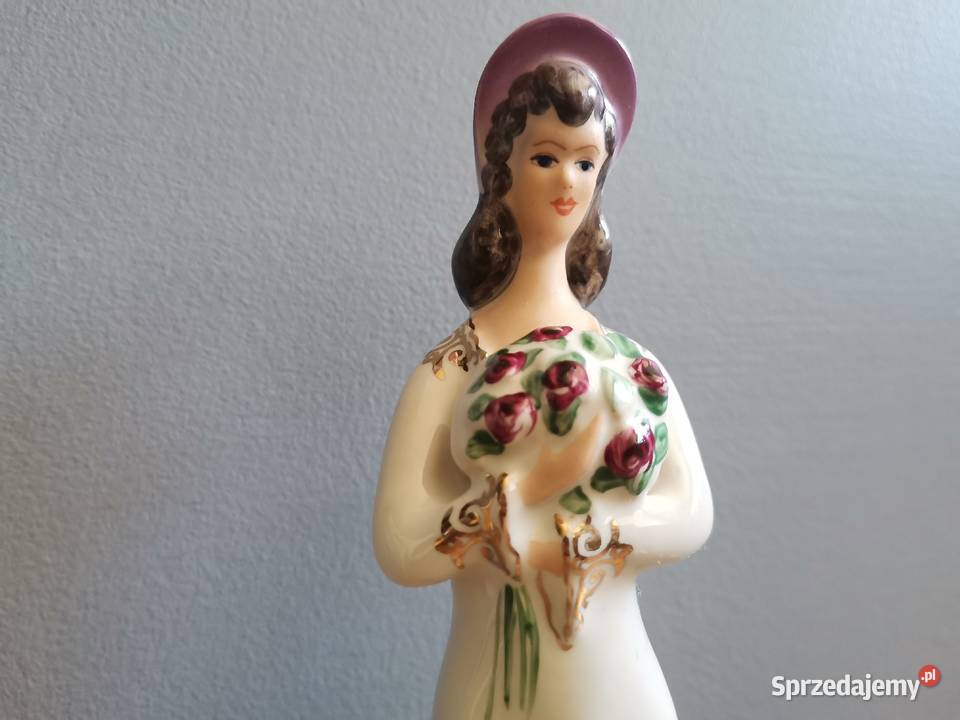 Stara figurka porcelanowa Dama z Kwiatami Katowice