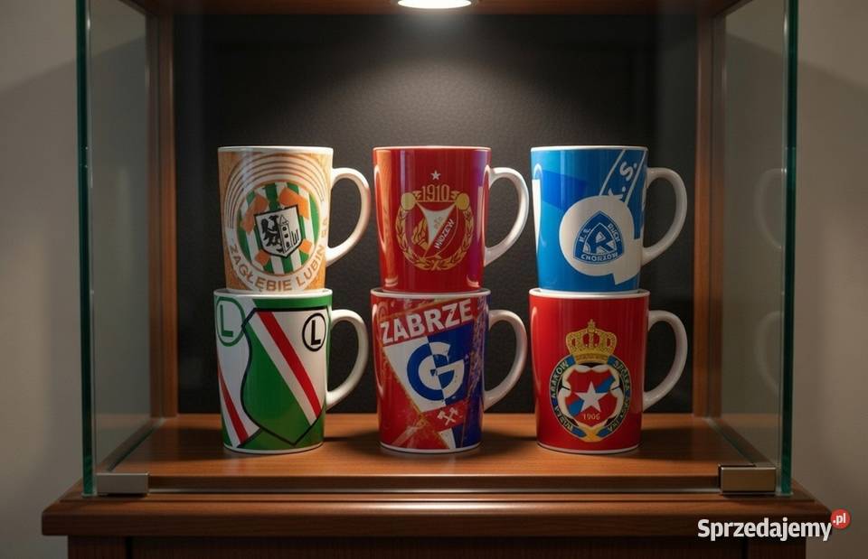 Zestaw prezentowy kibica Ekstraklasa 6 kubków mazowieckie Warszawa