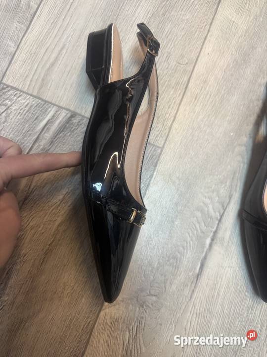 40 Czarne baleriny wieczorowe z odkrytą Pięta inna Kraków