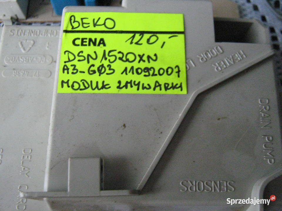 BEKO DSN 1520 XN A3G03 11092007 MODUŁ ZMYWARKI wolnostojące Zmywarki Nowy Sącz