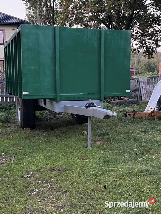 Przyczepa wywrotka 1 osiową wywrot na tył śląskie Koziegłowy