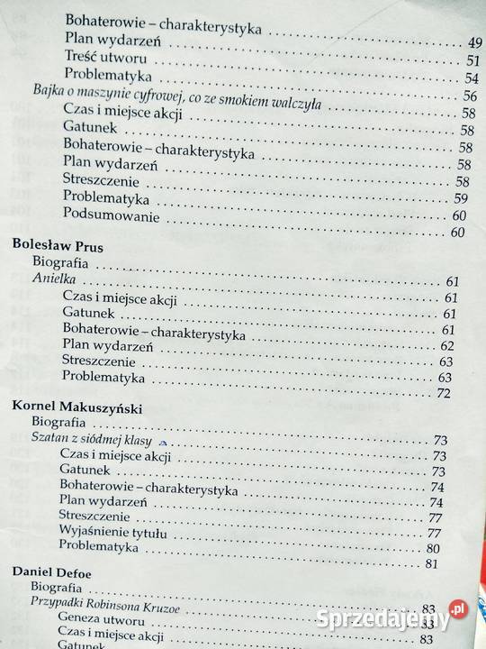 Ściąga z polskiego 6 klasa antykwariat szkolny Warszawa sprzedam