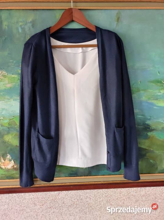granatowy klasyczny casual sweter sweterek z świętokrzyskie sprzedam