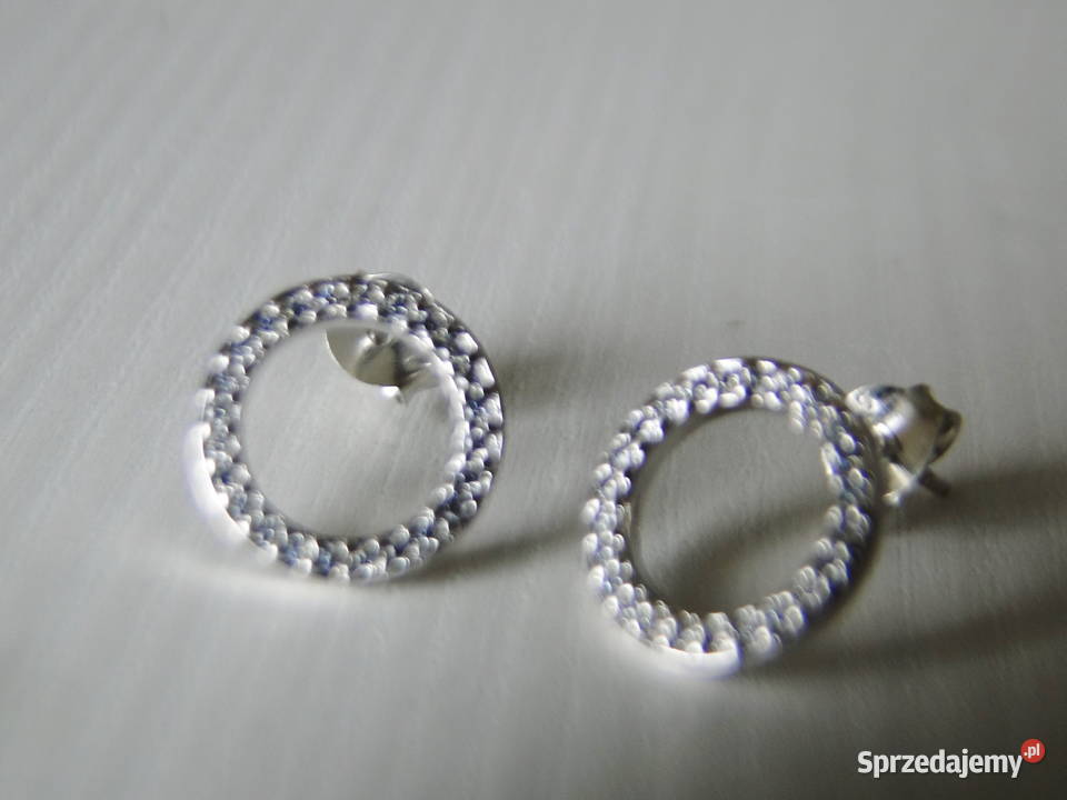 Piękne subtelne kolczyki srebro 925 Kolczyki Warszawa sprzedam