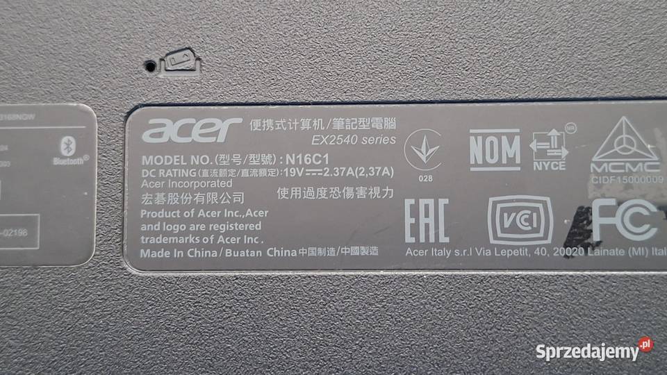 Laptop Acer N16C1 156 i3 20 GHz 4 GB RAM 0 GB Zielona Góra