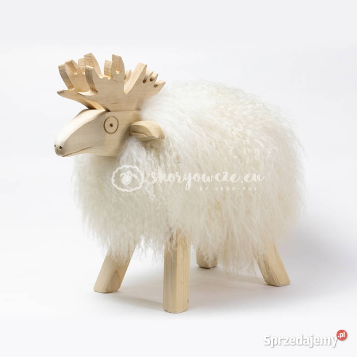 Krzesło renifer dekoracyjny biały Szaflary