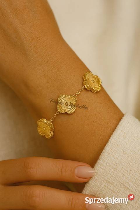 Bransoletka Van Cleef Arpels złota koniczynka Kraków