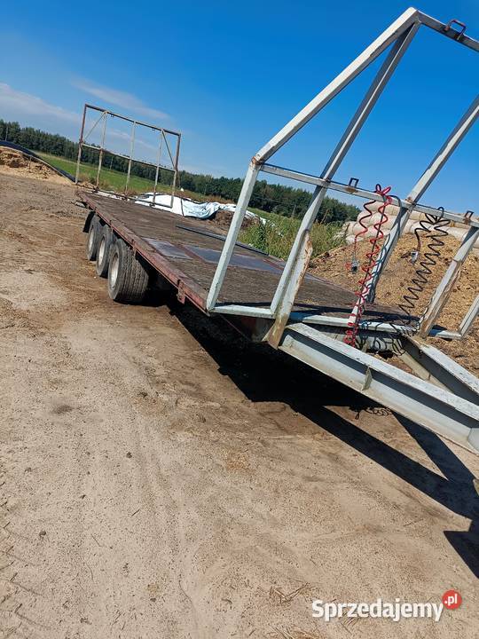 Przyczepa platforma do bel słomy sianokiszonki wielkopolskie Porażyn sprzedam