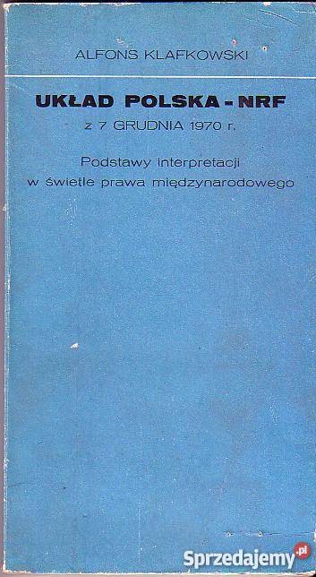 5973 UKŁAD POLSKA NRF Z 7 GRUDNIA 1970 ROKU Czyrna sprzedam