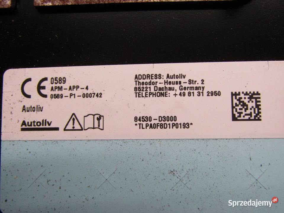 PODUSZKA POWIETRZNA PASAŻERA AIRBAG HYUNDAI