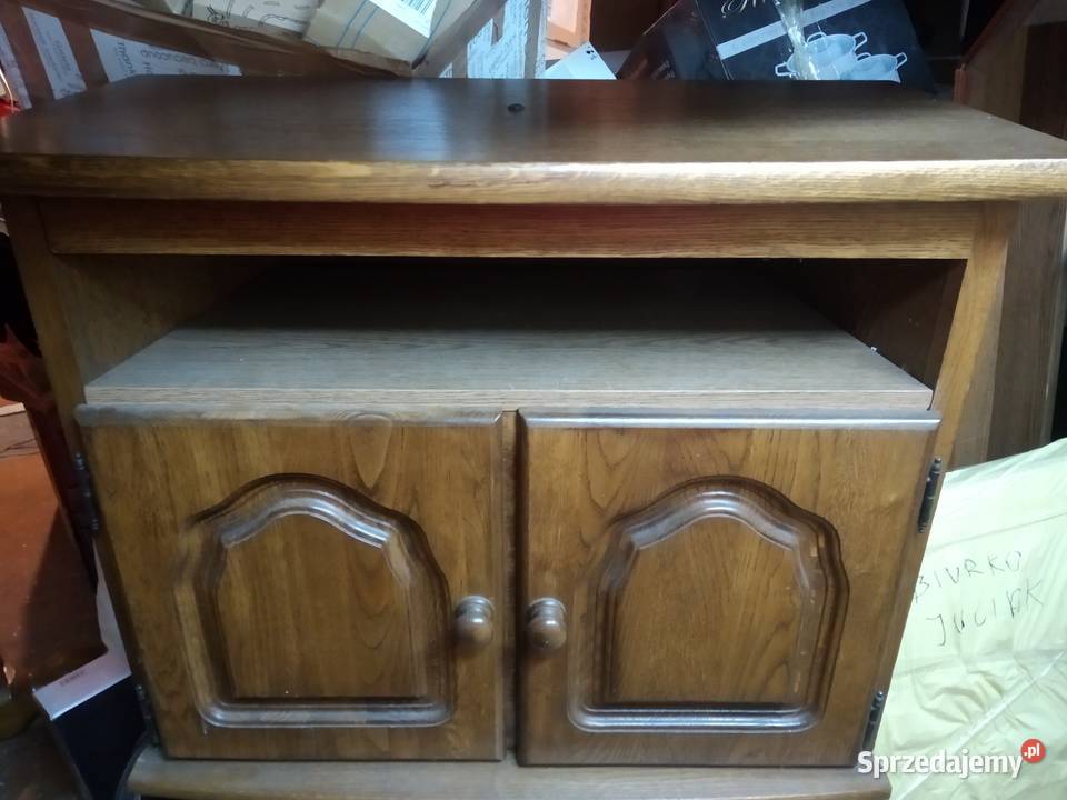 Dębowa szafka RTV z ruchomym blatem Zduńska Wola