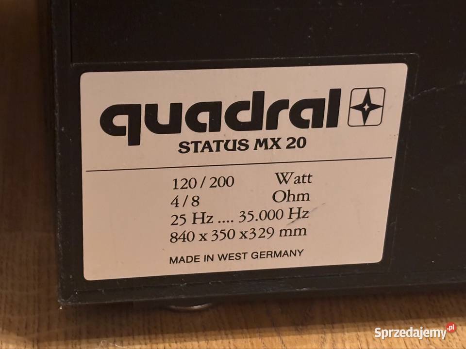 Quadral Status MX 20 Choszczno