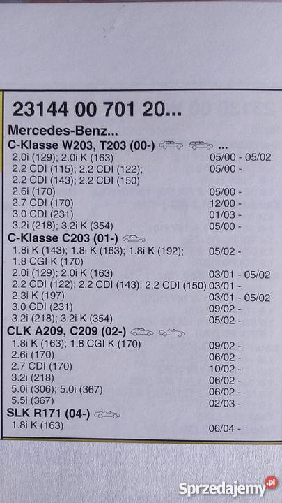 Klocki hamulcowe MERCEDES Ciechanów sprzedam