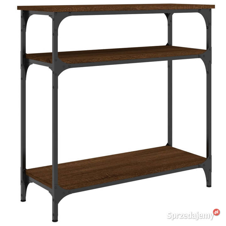 Stolik konsolowy brązowy dąb 75x29x75 WM834044