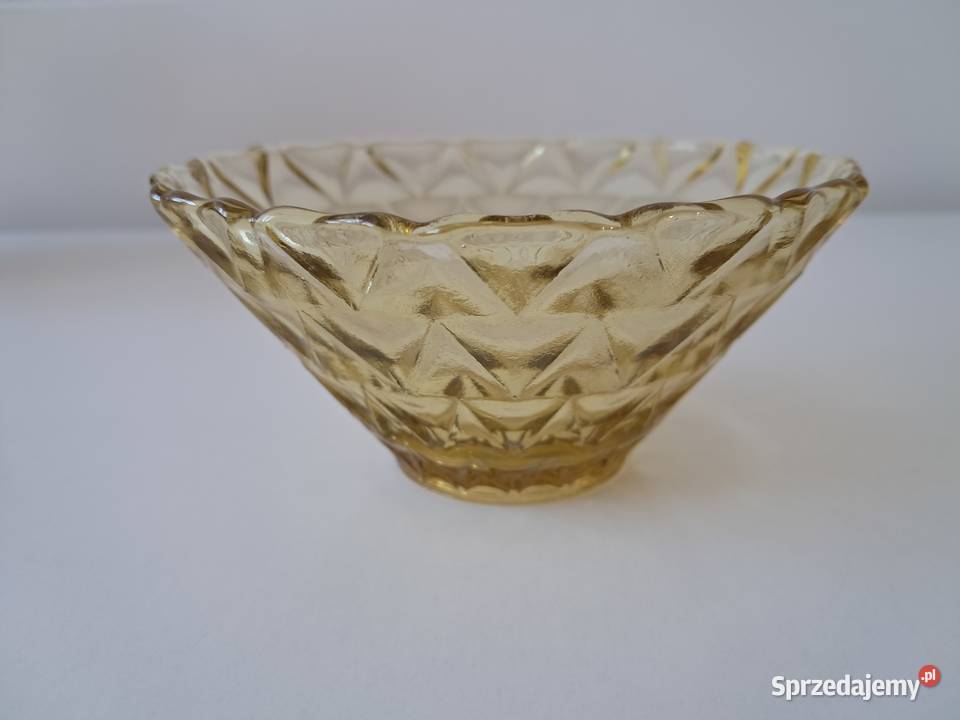 Salaterki szklane w kolorze bursztynowym Kraków sprzedam