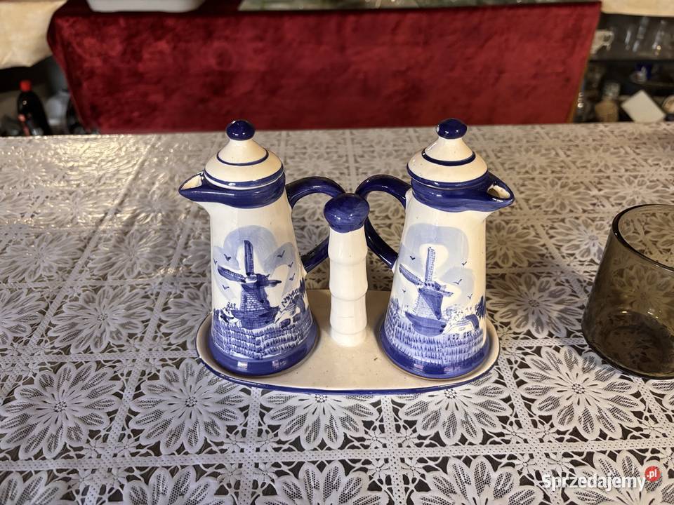 PRL Flakon wazon kolorowe szkło fajns porcelana Porcelana i szkło podlaskie Kosianka-Boruty sprzedam